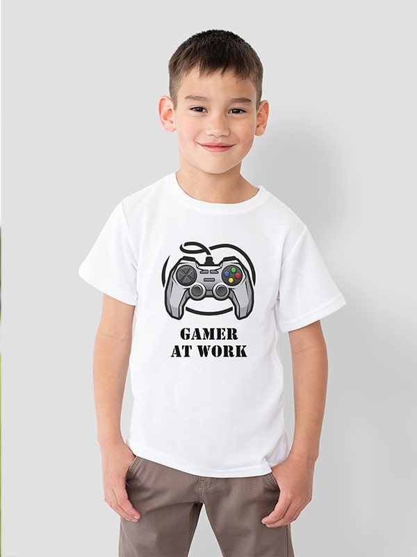 Gamer at work - Boys T-shirt